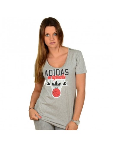 Adidas Bball Î“Ï…Î½Î±Î¹ÎºÎµÎ¯Î¿ T-shirt Î“ÎºÏÎ¹ G91010